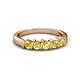 3 - Talia 3.40 mm Yellow Sapphire 5 Stone Wedding Band 