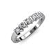 4 - Talia 3.40 mm Diamond 5 Stone Wedding Band 