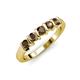 4 - Talia 3.40 mm Smoky Quartz 5 Stone Wedding Band 