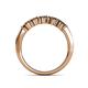 6 - Talia 3.40 mm Smoky Quartz 5 Stone Wedding Band 