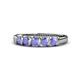 1 - Talia 3.40 mm Tanzanite 5 Stone Wedding Band 