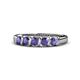 1 - Talia 3.40 mm Iolite 5 Stone Wedding Band 