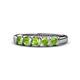 1 - Talia 3.40 mm Peridot 5 Stone Wedding Band 