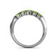 6 - Talia 3.40 mm Peridot 5 Stone Wedding Band 