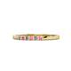 1 - Abila 2.00 mm Pink Tourmaline and Diamond 7 Stone Wedding Band 