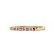 1 - Neria 2.00 mm Pink Tourmaline and Diamond 9 Stone Wedding Band 