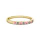 2 - Neria 2.50 mm Pink Tourmaline and Diamond 9 Stone Wedding Band 