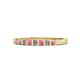 1 - Neria 2.50 mm Pink Tourmaline and Diamond 9 Stone Wedding Band 