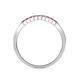 5 - Neria 2.00 mm Pink Tourmaline 9 Stone Wedding Band 