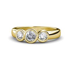 Naava Diamond Three Stone Engagement Ring Diamond Infinity Womens Three Stone Engagement Ring ctw K Yellow Gold