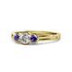 1 - Irina Diamond and Iolite Three Stone Engagement Ring 