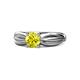 1 - Kayla Signature Yellow and White Diamond Solitaire Plus Engagement Ring 