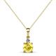 1 - Reyne Yellow Sapphire and Diamond Two Stone Pendant 