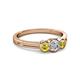 3 - Irina Diamond and Yellow Sapphire Three Stone Engagement Ring 