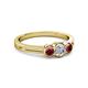 3 - Irina Diamond and Ruby Three Stone Engagement Ring 