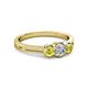 3 - Irina Yellow and White Diamond Three Stone Engagement Ring 