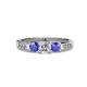 3 - Jamille Diamond and Tanzanite Three Stone Engagement Ring 