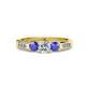 3 - Jamille Diamond and Tanzanite Three Stone Engagement Ring 