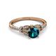 3 - Katelle Desire Blue and White Diamond Engagement Ring 