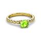 3 - Sariah Desire Peridot and Diamond Engagement Ring 