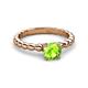 3 - Sariah Desire Peridot and Diamond Engagement Ring 