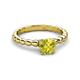 3 - Sariah Desire Yellow and White Diamond Engagement Ring 