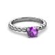 3 - Sariah Desire Amethyst and Diamond Engagement Ring 