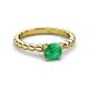 3 - Sariah Desire Emerald and Diamond Engagement Ring 