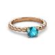 3 - Sariah Desire London Blue Topaz and Diamond Engagement Ring 