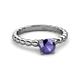 3 - Sariah Desire Iolite and Diamond Engagement Ring 