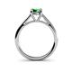 5 - Nitsa 6.00 mm Round Emerald Solitaire Engagement Ring 