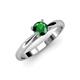 3 - Celine 6.00 mm Round Emerald Solitaire Engagement Ring 