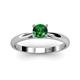 2 - Celine 6.00 mm Round Emerald Solitaire Engagement Ring 