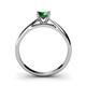 4 - Celine 6.00 mm Round Emerald Solitaire Engagement Ring 