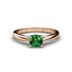 1 - Celine 6.00 mm Round Emerald Solitaire Engagement Ring 