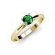3 - Celine 6.00 mm Round Emerald Solitaire Engagement Ring 