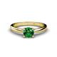 1 - Celine 6.00 mm Round Emerald Solitaire Engagement Ring 