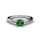 1 - Celine 6.00 mm Round Emerald Solitaire Engagement Ring 