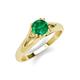 4 - Adira 6.00 mm Round Emerald Solitaire Engagement Ring 