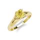 4 - Adira 6.50 mm Round Lab Created Yellow Sapphire Solitaire Engagement Ring 