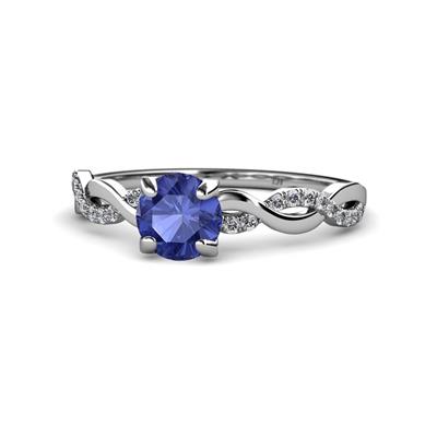 Mayra Desire Iolite and Diamond Engagement Ring