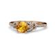 1 - Katelle Desire Citrine and Diamond Engagement Ring 