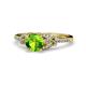 1 - Katelle Desire Peridot and Diamond Engagement Ring 