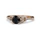 1 - Katelle Desire Black and White Diamond Engagement Ring 