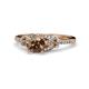 1 - Katelle Desire Smoky Quartz and Diamond Engagement Ring 