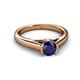 3 - Ellie Desire Blue Sapphire and Diamond Engagement Ring 