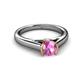 3 - Ellie Desire Pink Sapphire and Diamond Engagement Ring 