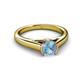 3 - Ellie Desire Aquamarine and Diamond Engagement Ring 
