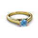 3 - Ellie Desire Blue Topaz and Diamond Engagement Ring 