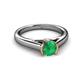 3 - Ellie Desire Emerald and Diamond Engagement Ring 